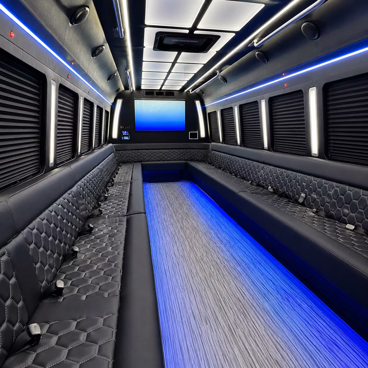 savannah party bus interior