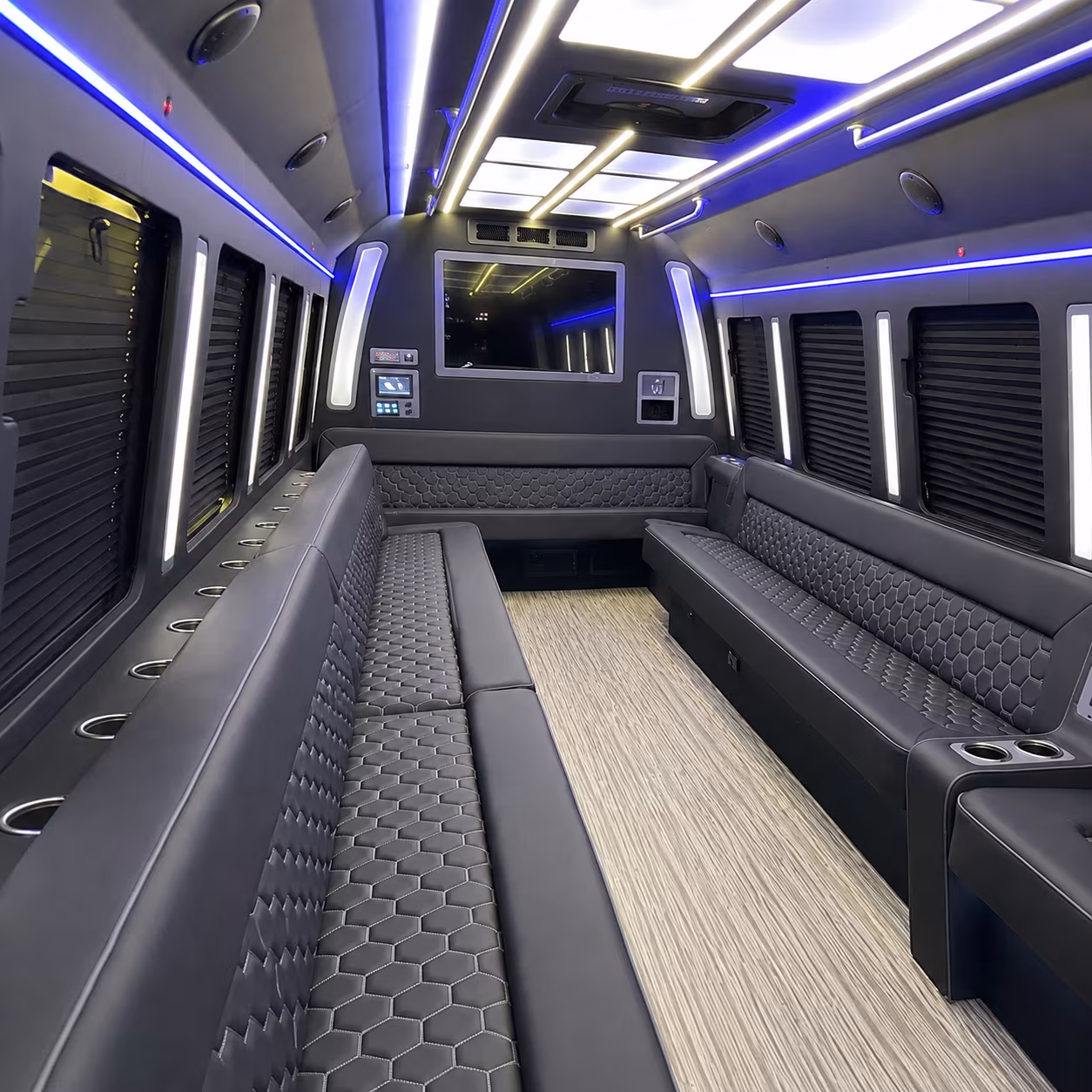 savannah party bus rental interior
